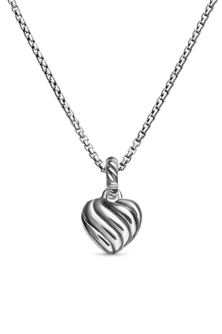 Petite Cable Heart Pendant Necklace, Alternate, color, STERLING SILVER/ GOLD