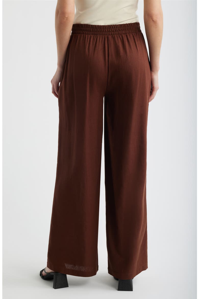 Coastal Palazzo Pants, Alternate, color, SHAVED CHOCOLATE