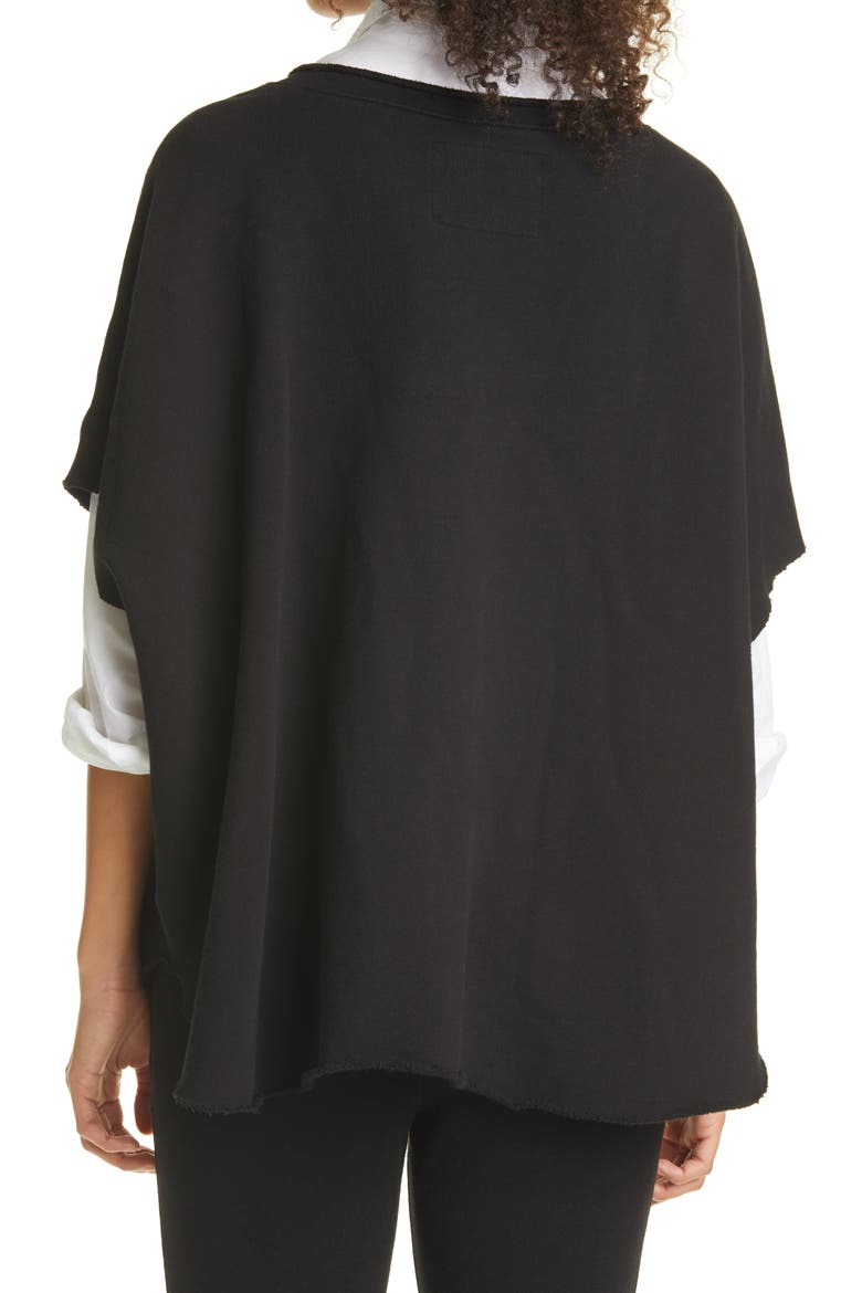 Olive Triple Fleece Original Capelet, Alternate, color, BLACK