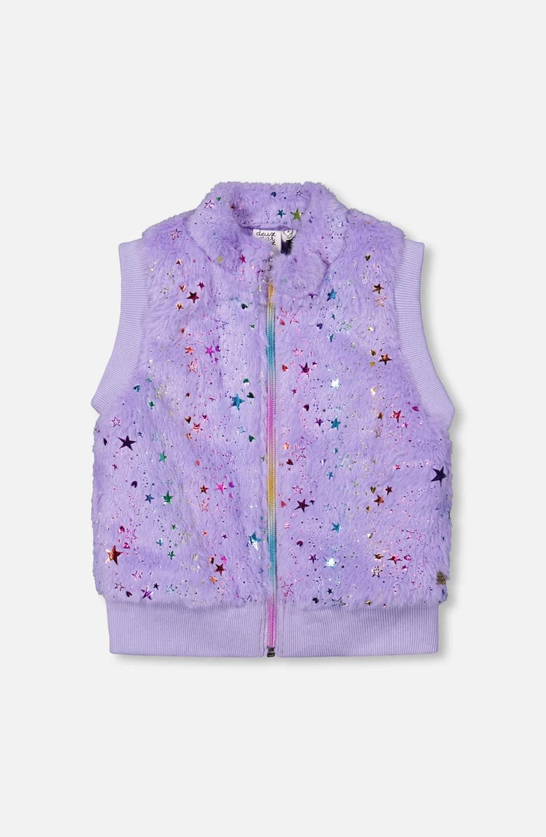 Deux par Deux Faux Fur Zipped Vest, Main, color, 