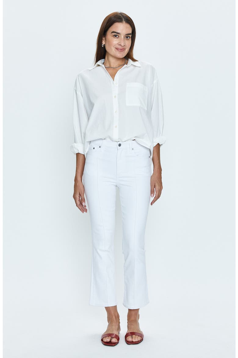 Lennon High Waist Ankle Bootcut Jeans, Alternate, color, LE BLANC