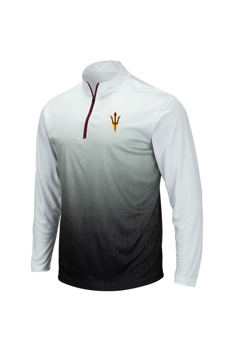 Men's Colosseum Gray Arizona State Sun Devils Magic Team Logo Quarter-Zip Jacket, Alternate, color, Gray