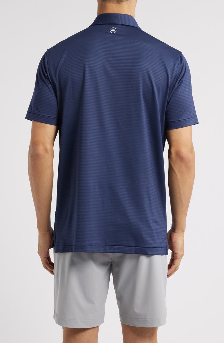 Peter Millar Empire Stripe Performance Jersey Polo, Alternate, color, Navy