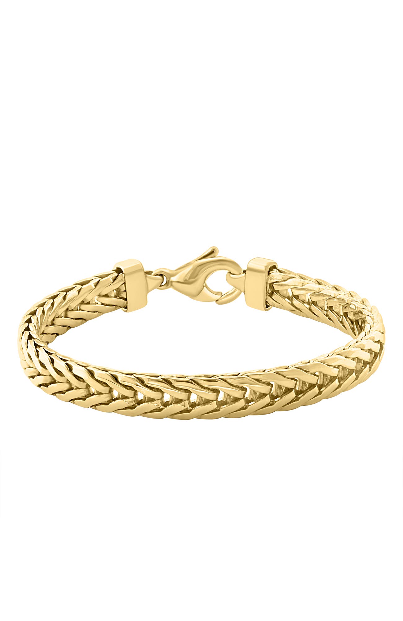 EFFY Textured Curb Chain Bracelet In Gold-plated Sterling Silver (Men ...