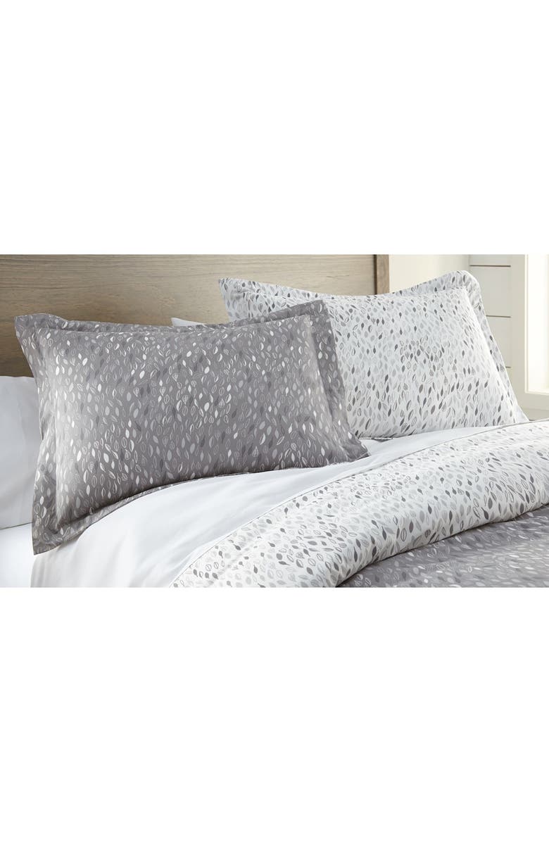 SOUTHSHORE FINE LINENS Luxury Premium Collection Oversized Comforter Set, Alternate, color, Botanical Leaves Grey