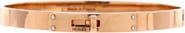 Pre-Owned Hermes Kelly Bracelet 18K Rose Gold with 4 Diamonds Small