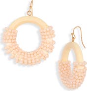 NATASHA Beaded Circle Drop Earrings