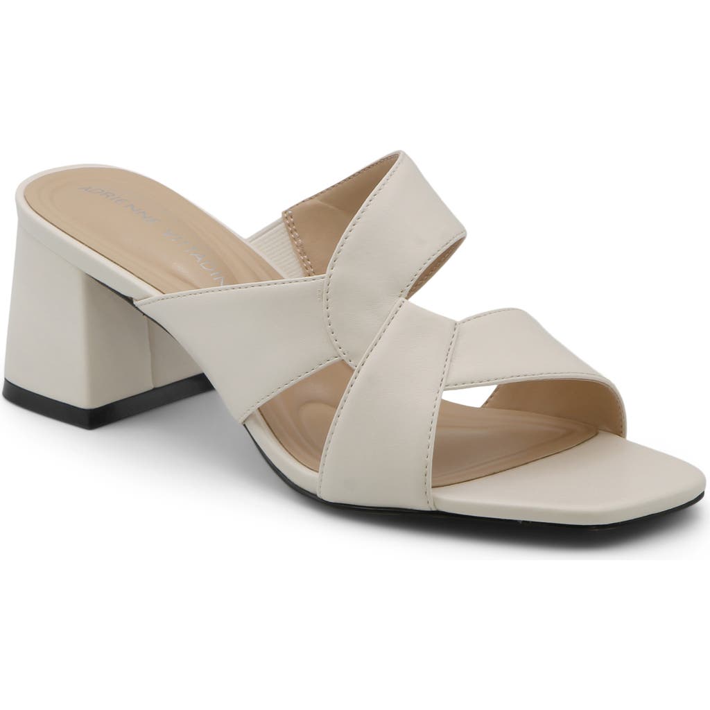 Adrienne Vittadini Tilda Block Heel Sandal In White