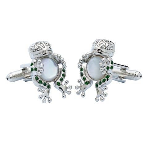Crystal Frog Prince Cufflinks