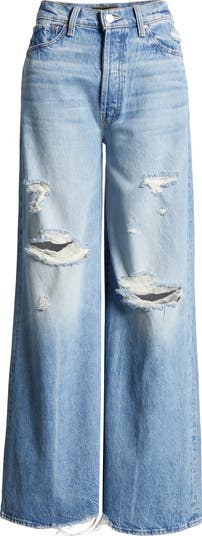 MOTHER The Ditcher Roller Sneak Nonstretch Wide Leg Jeans