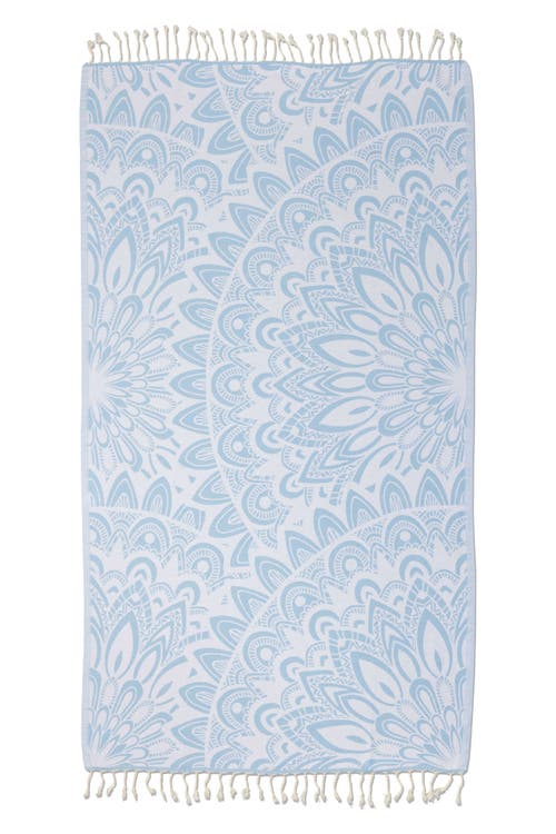 Infusezen Mandala Organic Turkish Towel In Blue