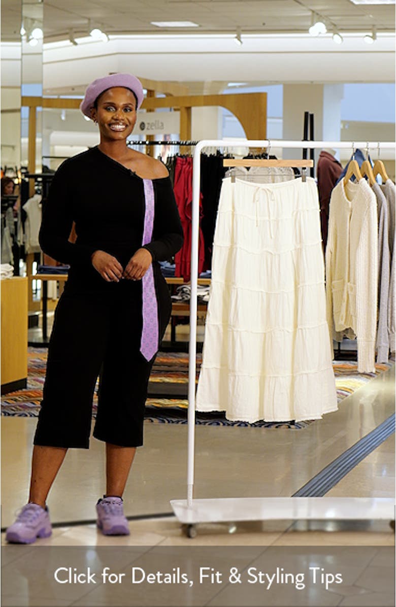 Nova Tiered Gauze Midi Skirt, sales video thumbnail