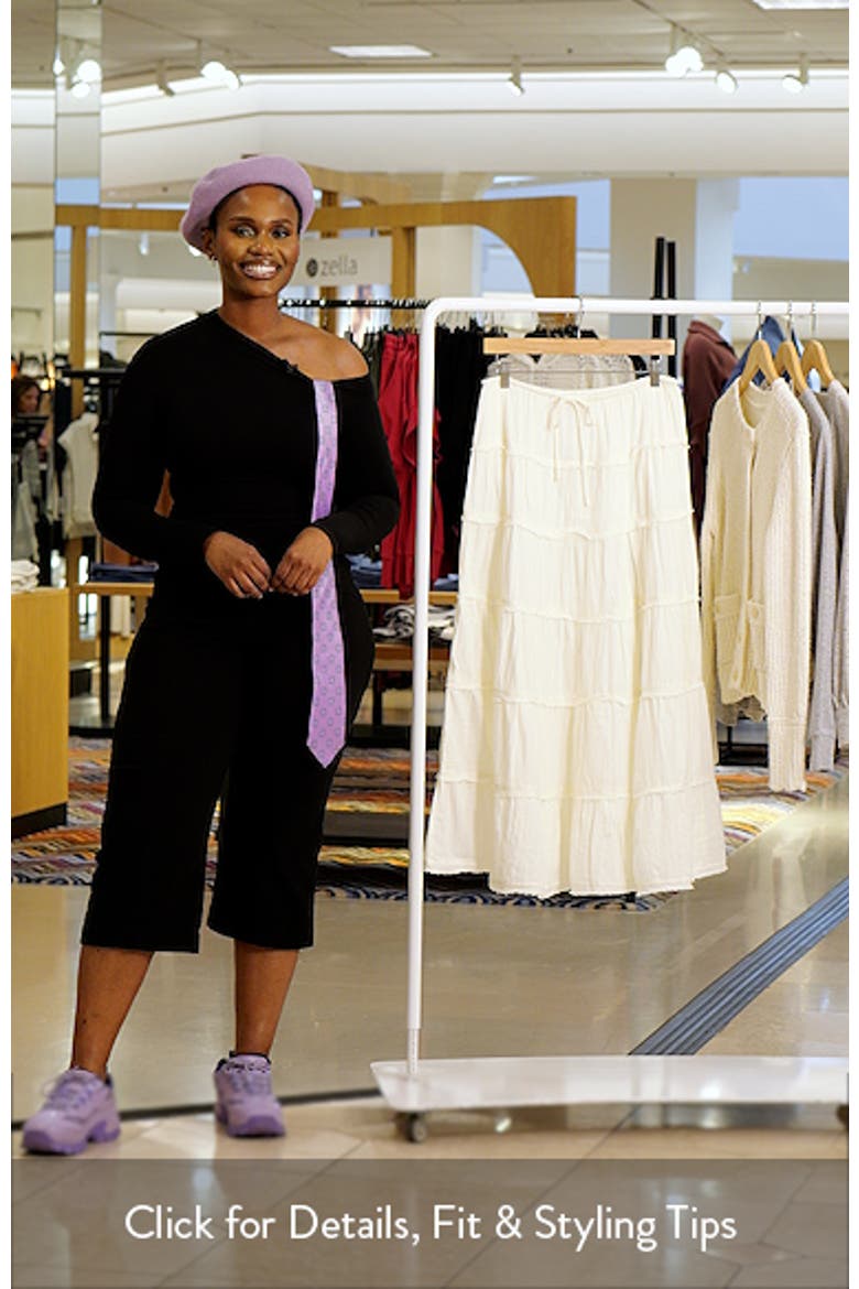 Nova Tiered Gauze Midi Skirt video