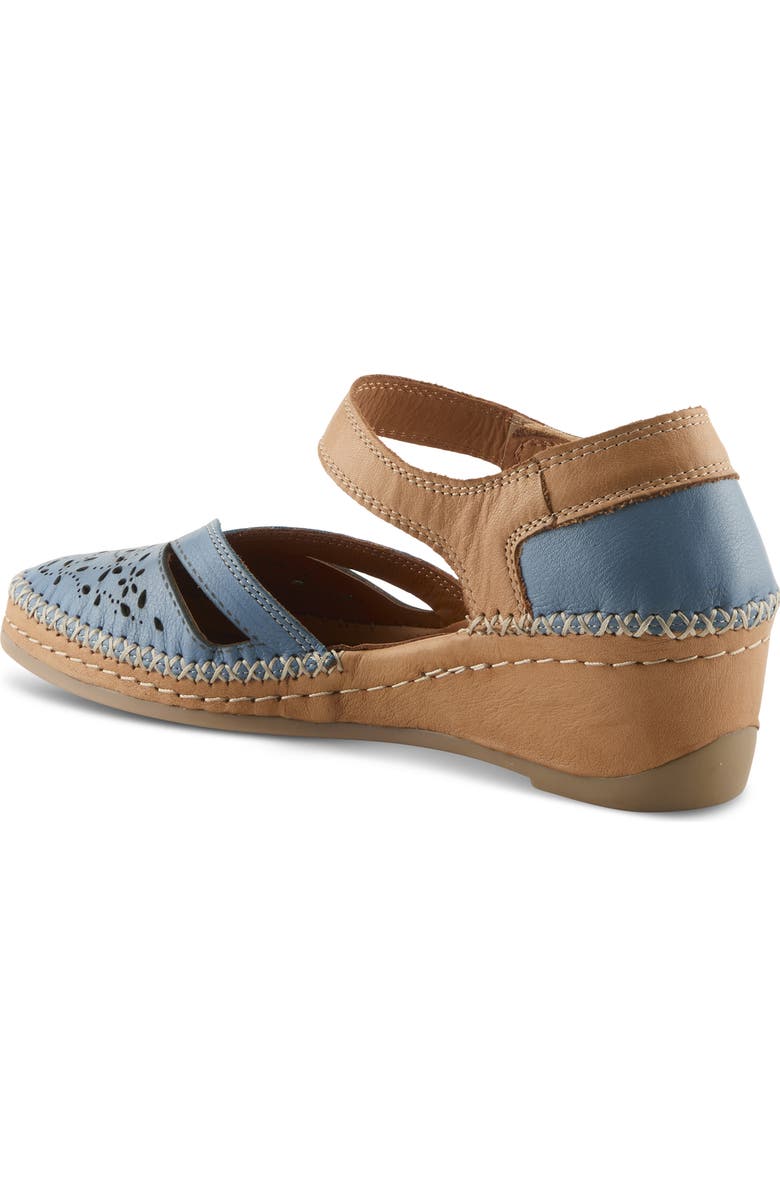 Spring Step Ezlyn Ankle Strap Wedge Pump, Alternate, color, Denim Multi