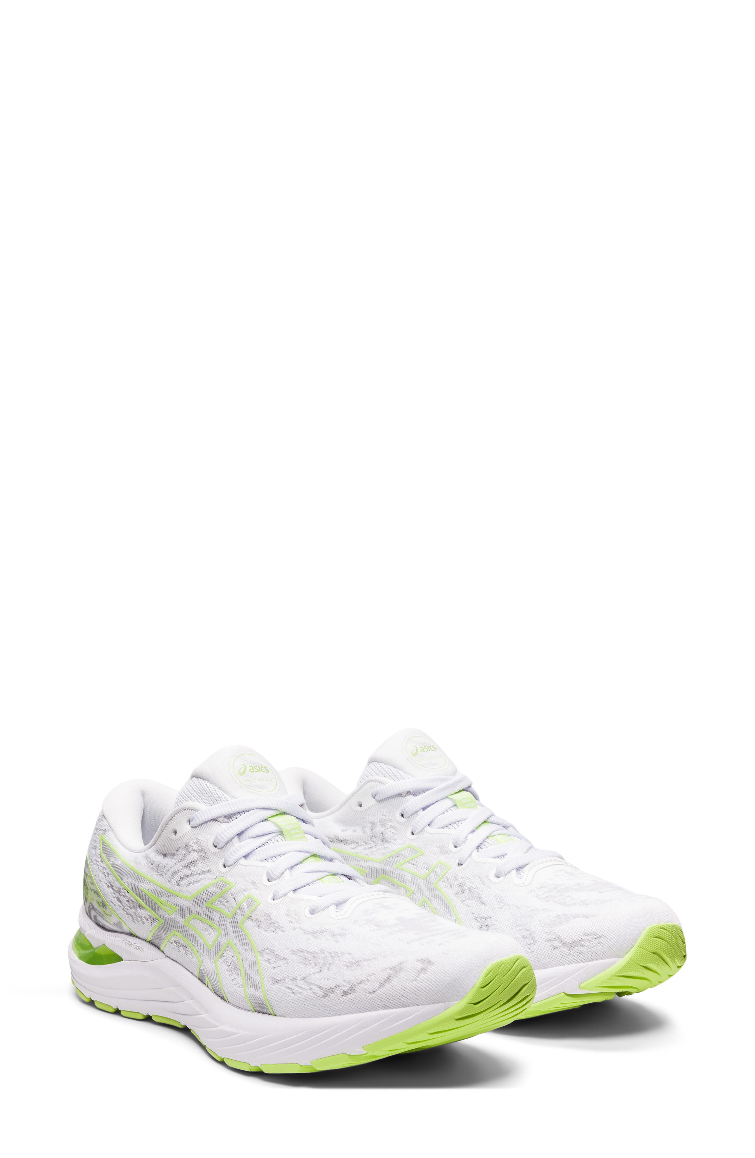 GEL-Cumulus 23 Running Shoe, Main, color, WHITE/ LIME GREEN