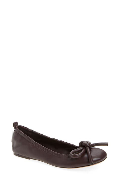 The Bow Lace-Up Ballerina Flat