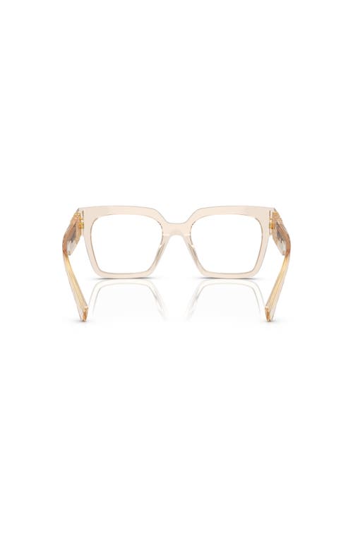 Miu Miu 52mm Square Optical Glasses In Neutral