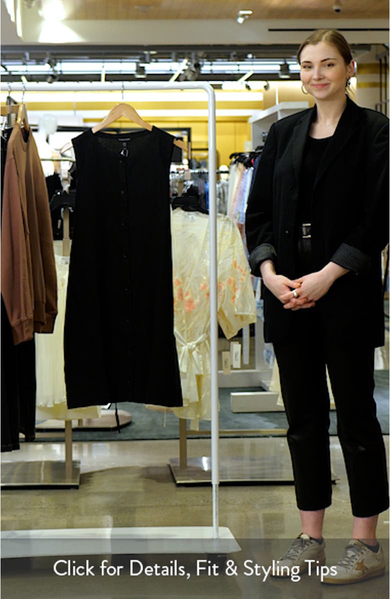 Organic Linen Tie Back Longline Vest, sales video thumbnail