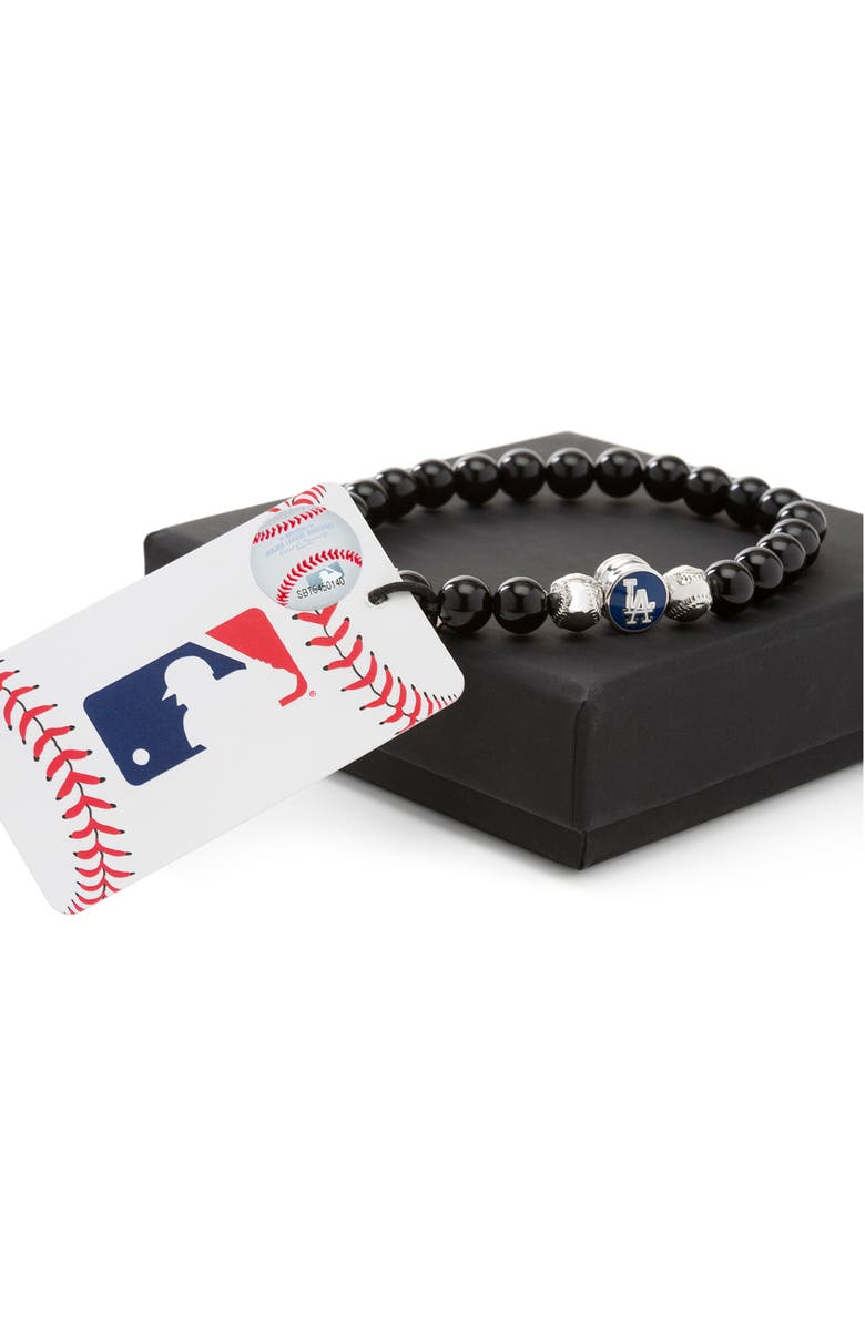 Cufflinks, Inc. MLB Baseball Dodgers Beaded Stretch Bracelet, Alternate, color, La Dodgers