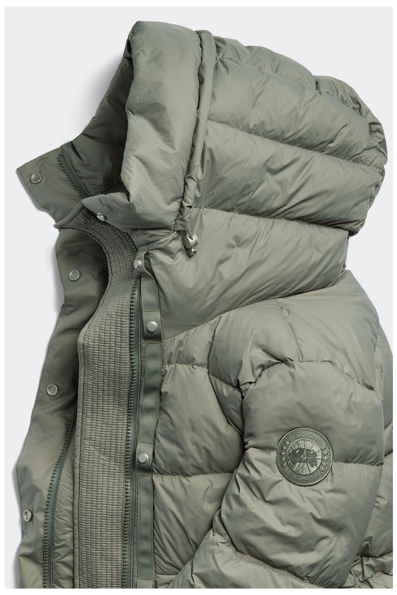 Montgomery Tonal Label 750 Fill Power Down Coat, Alternate, color, SAGEBRUSH