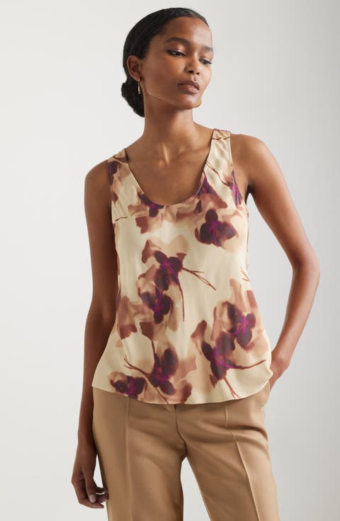 Satin Scoop Neck Tank