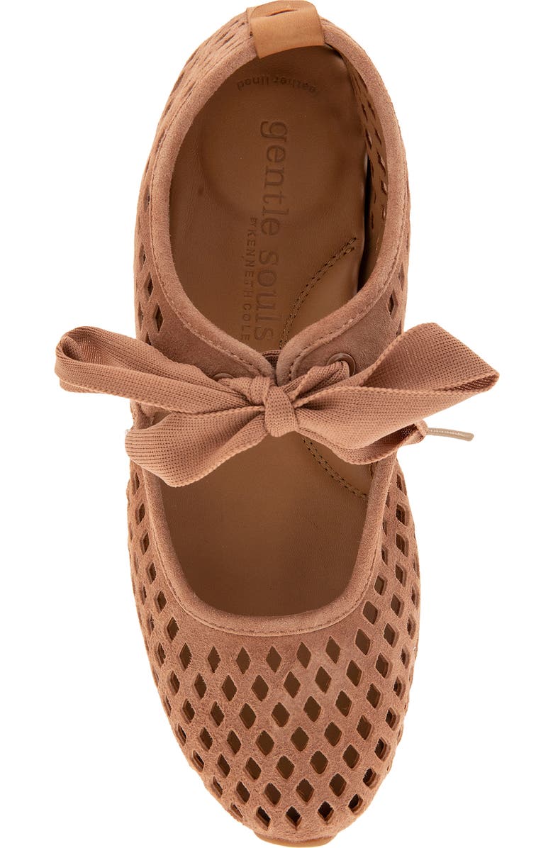Gentle Souls Annalise Mary Jane Flat, Alternate, color, Mocha Suede