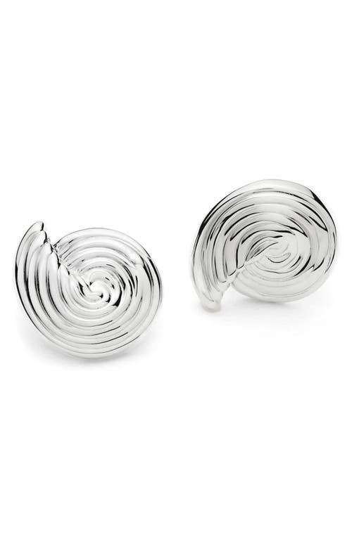 Missoma Small Spiral Stud Earrings In Metallic