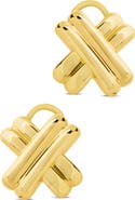 Sterling Forever Teata Double X Stud Earrings