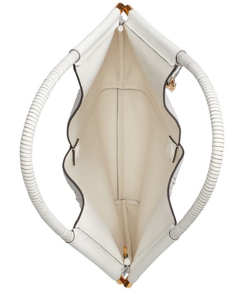 Donna Karan New York Baldwin Large Lasercut Shoulder Bag In Brilliant White