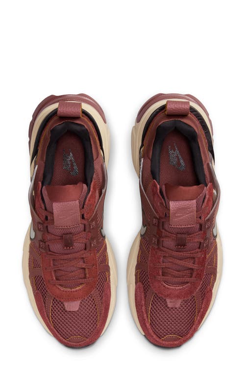 Nike V2k Run Sneaker In Red Sepia/chrome/dark Pony