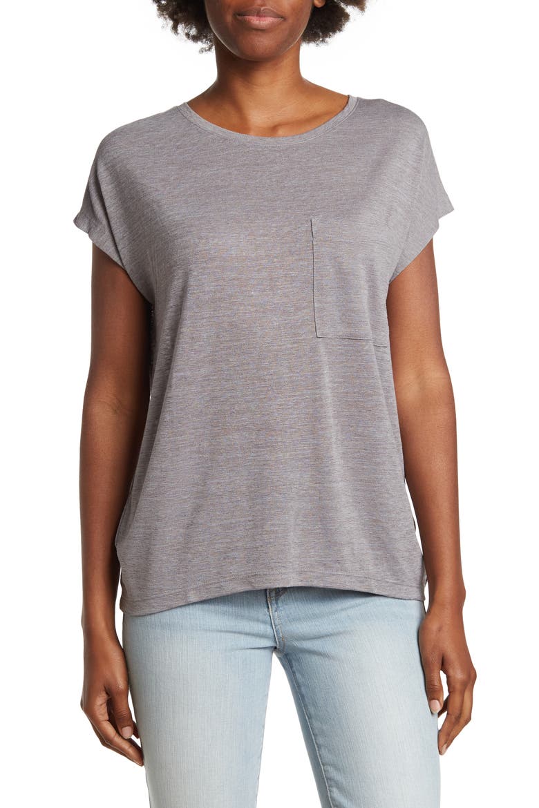 Slub Knit T-Shirt, Main, color, GREY DECEMBER