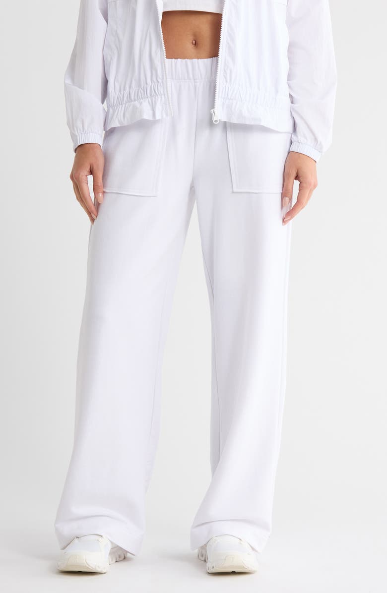 YOGALICIOUS Vanessa Relaxed Fit Wide Leg Yoga Pants, Main, color, White