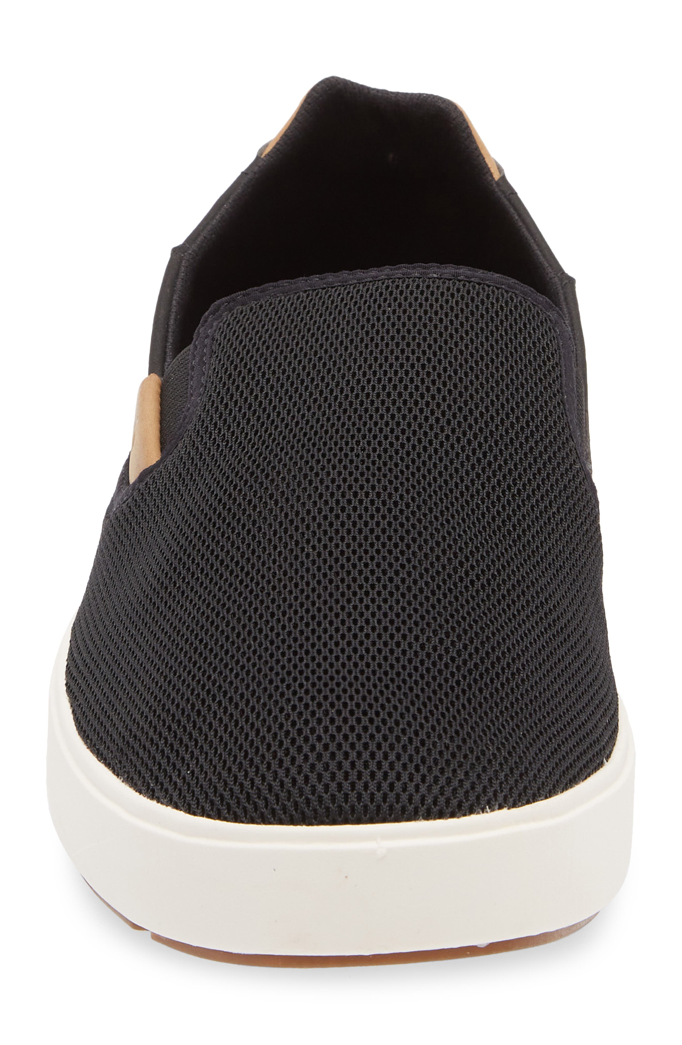 OluKai Laeahi Nui Convertible Slip-On Sneaker, Alternate, color, Black / Tan