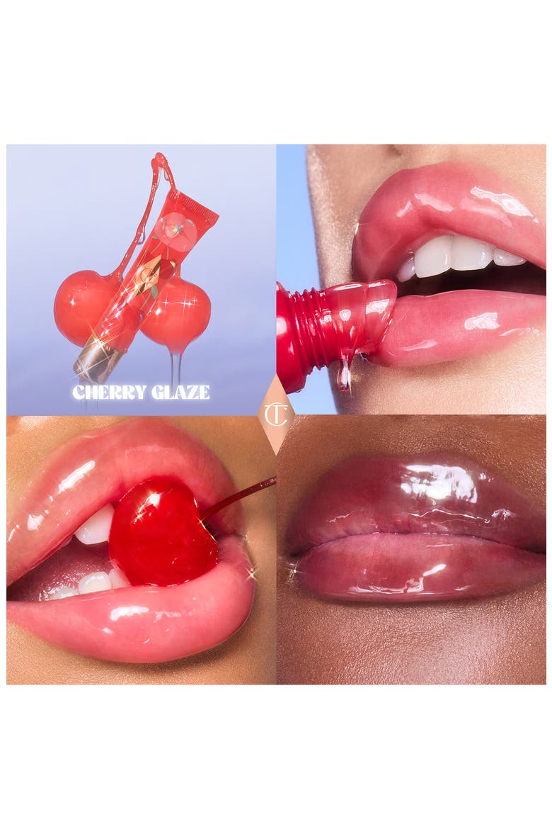 Unreal Lips Healthy Glow Nectar Nourishing Lip Oil with Hyaluronic Acid and Vitamin E, Alternate, color, CHERRY GLAZE