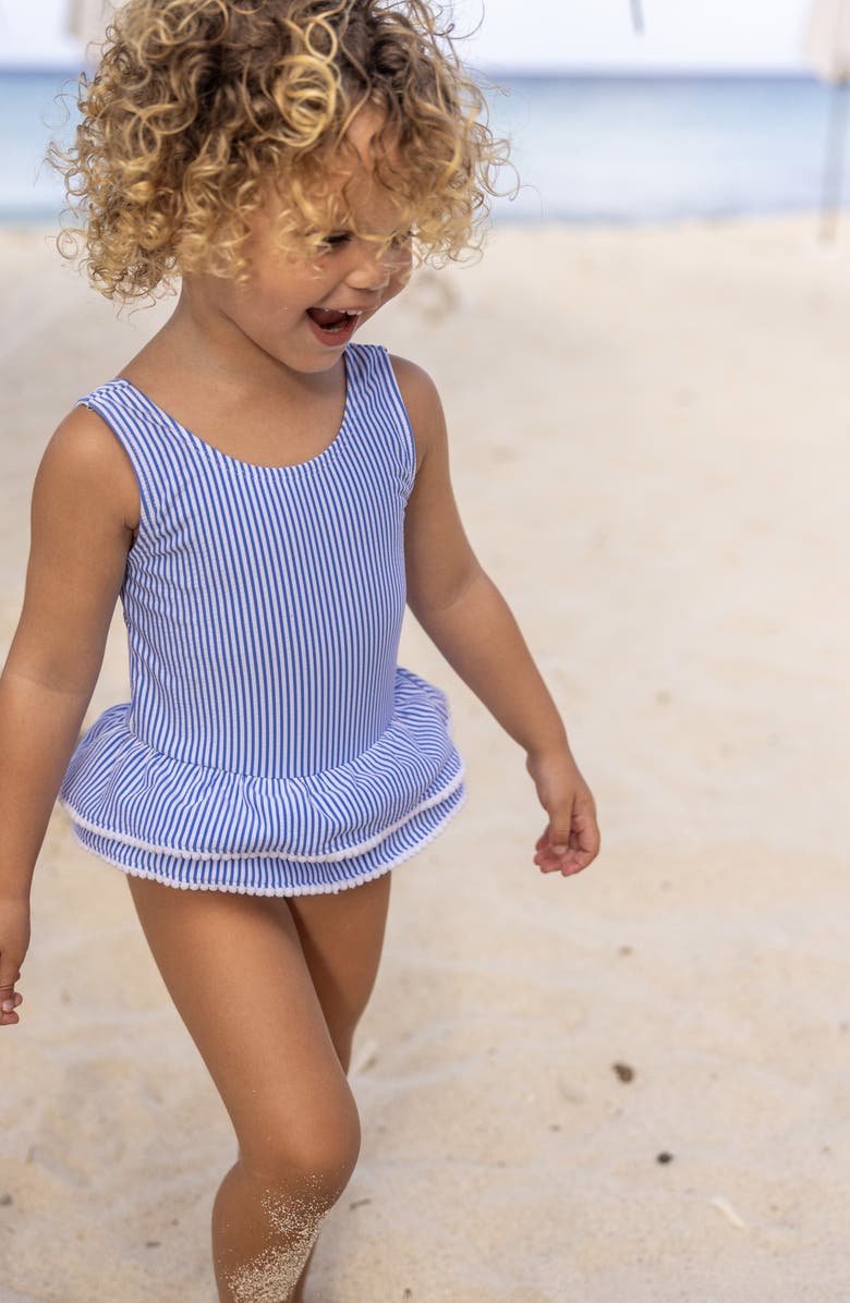 Snapper Rock Parisan Summer Skirted One-Piece Swimsuit, Alternate, color, Blue