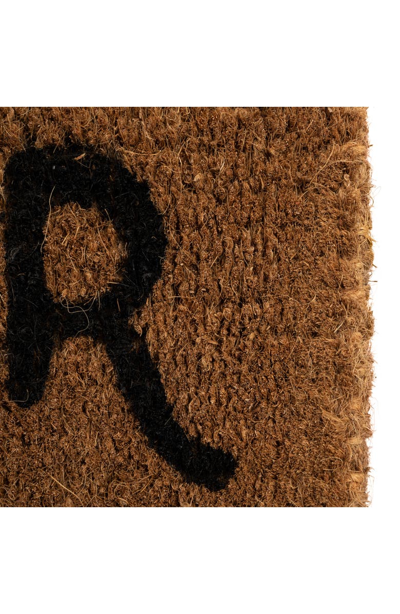 Storied Home "Bonjour/Au Revoir" Rectangle Coir Doormat, Alternate, color, Natural