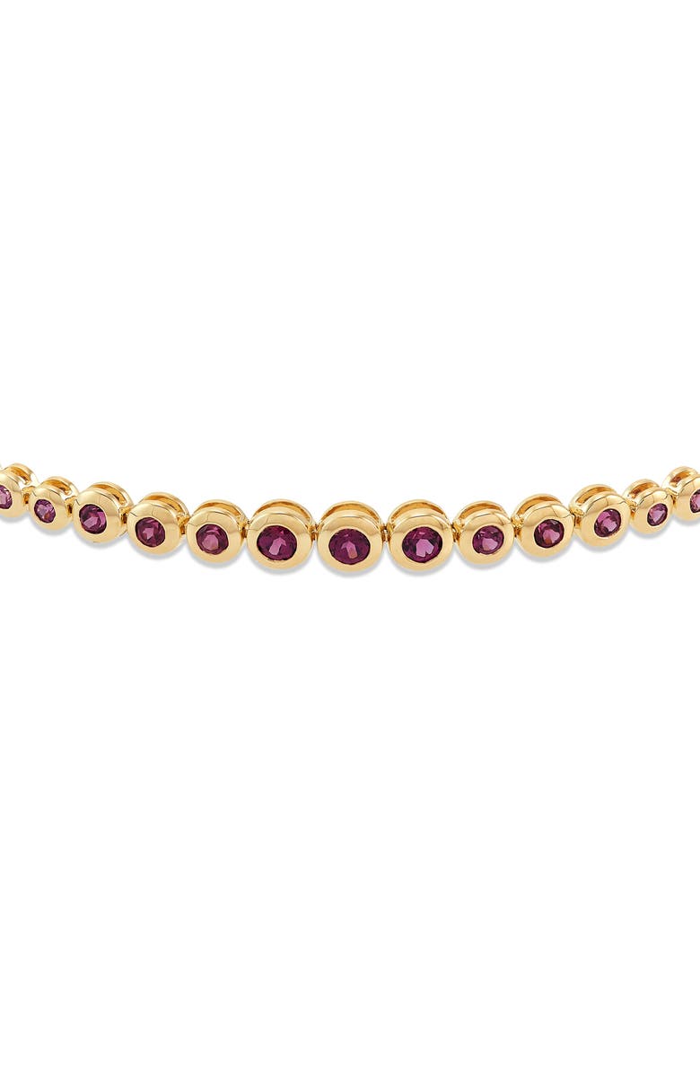 Frankie & Zoe 14K Yellow Gold Rhodolite Bolo Bracelet, Alternate, color, Yellow Gold