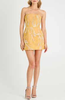 HELSI Marisa Floral Strapless Fit & Flare Minidress