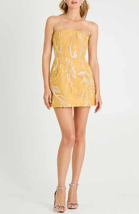 HELSI Marisa Floral Strapless Fit & Flare Minidress