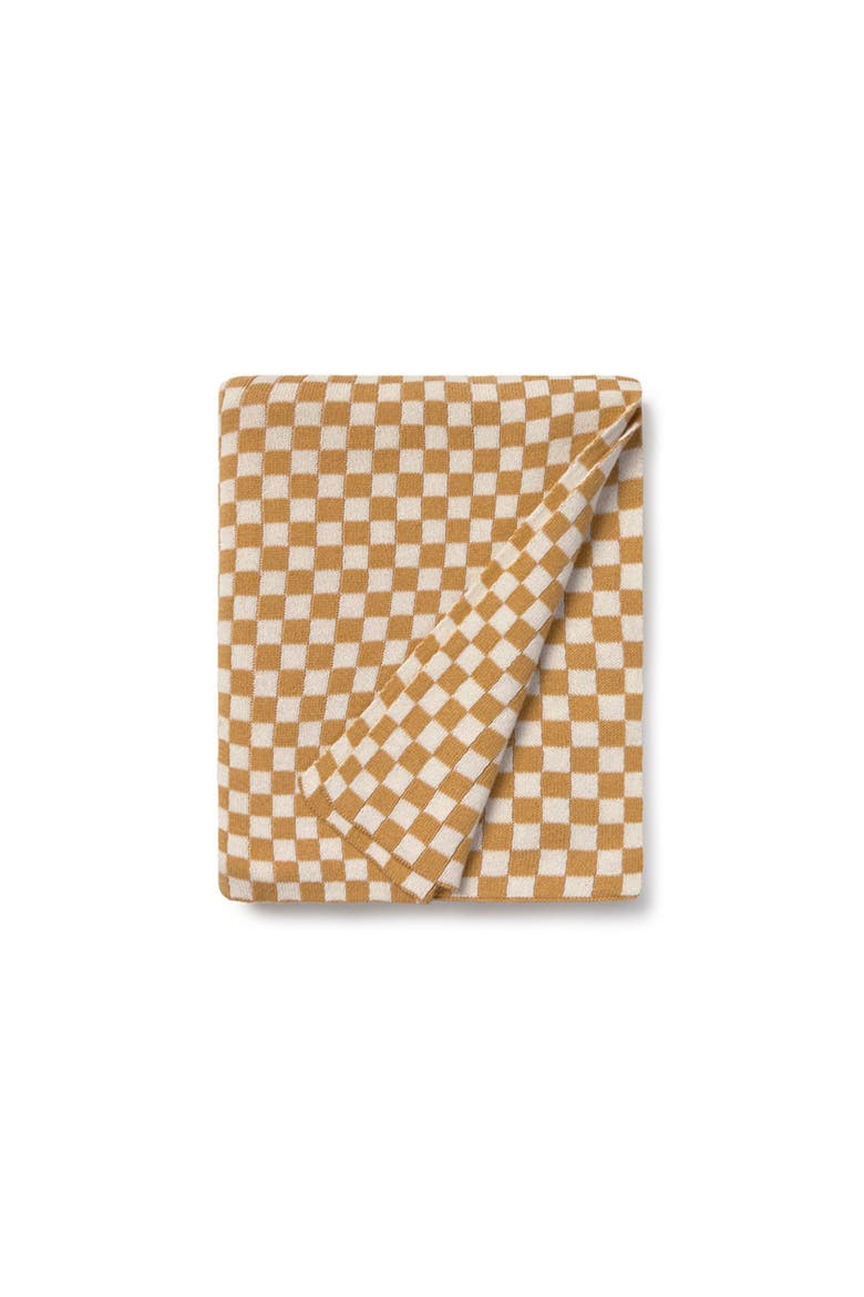 Knitted Blanket Tiles, Main, color, Natural/Honey