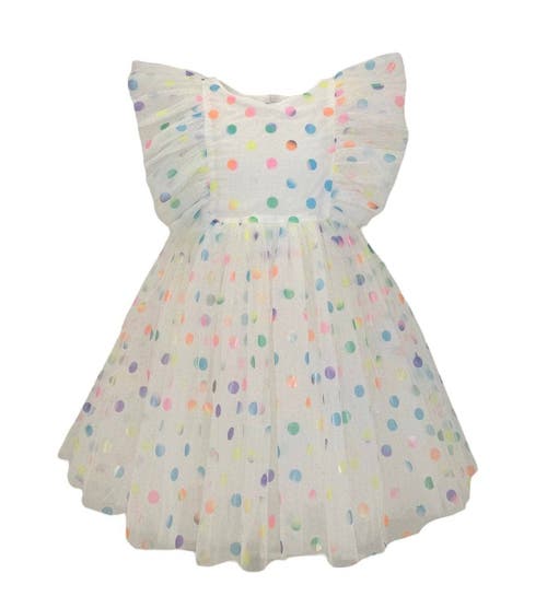 Shop Lola + The Boys Rainbow Confetti Tulle Dress