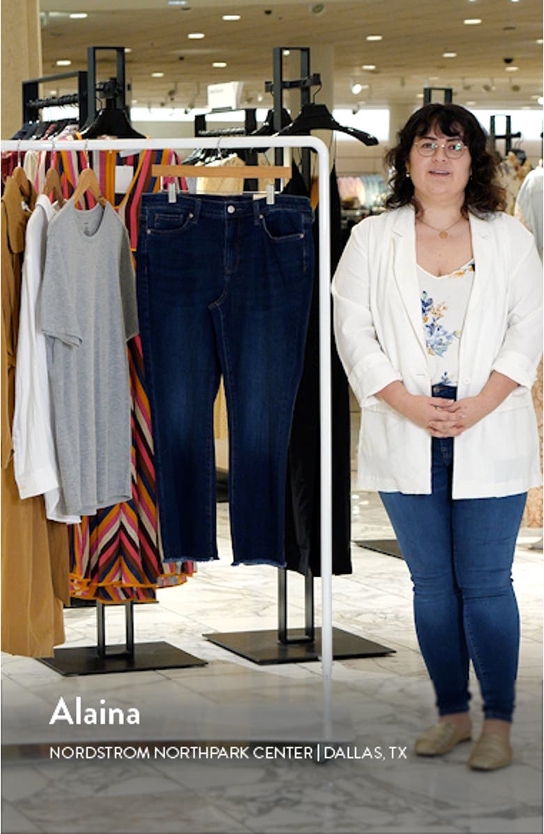 Barbara Fray Hem Ankle Bootcut Jeans, sales video thumbnail