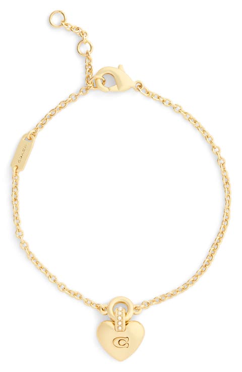 Signature C Puffy Heart Flex Bracelet