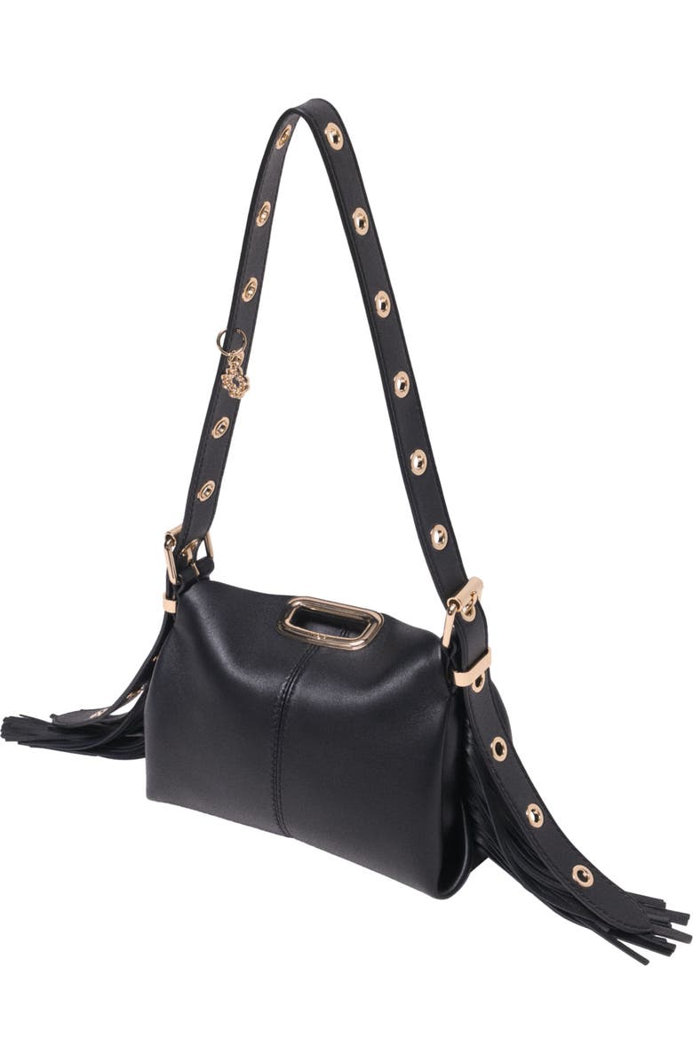 maje Gold handle Miss M Mini bag, Alternate, color, Black