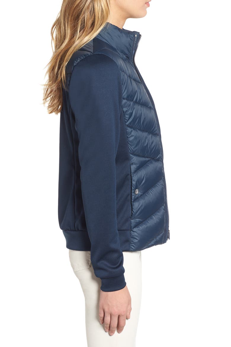 Hirsel Chevron Quilted Sweater Jacket, Alternate, color, NAVY/ NAVY SOLID