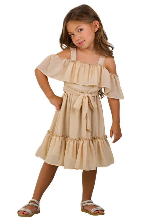 Girls Golden Sands Ruffle Shoulder Sundress (Toddler, Little Kid & Big Kid)
