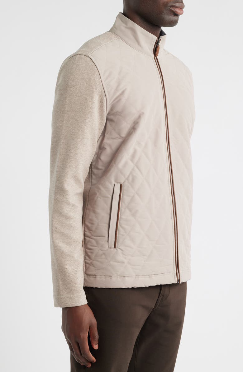 Johnston & Murphy Quilted Full-Zip Jacket, Alternate, color, Tan