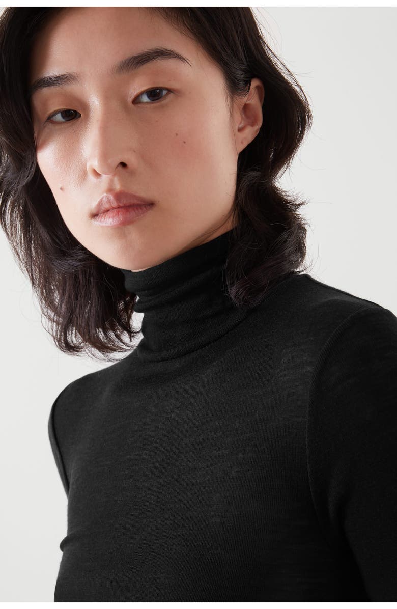 COS Merino Wool Turtleneck Sweater, Alternate, color, 