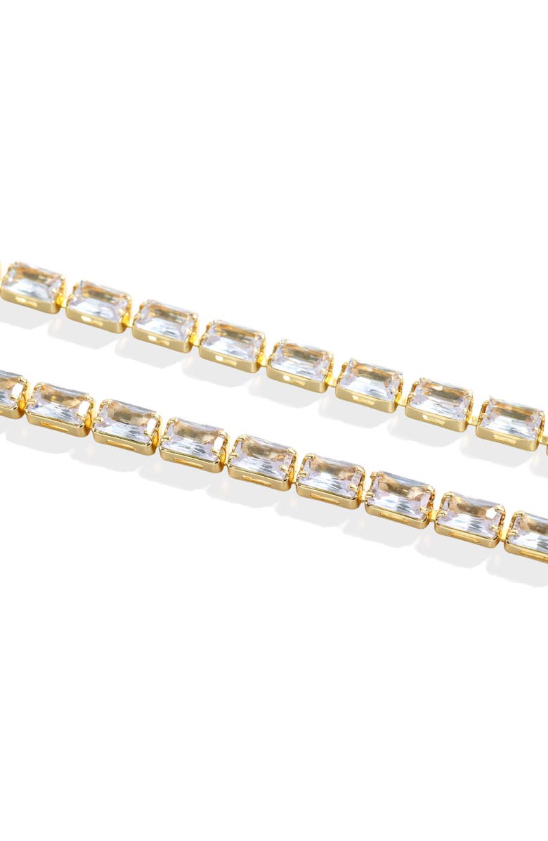 Mint & Lily Baguette Tennis Bracelet, Alternate, color, Silver