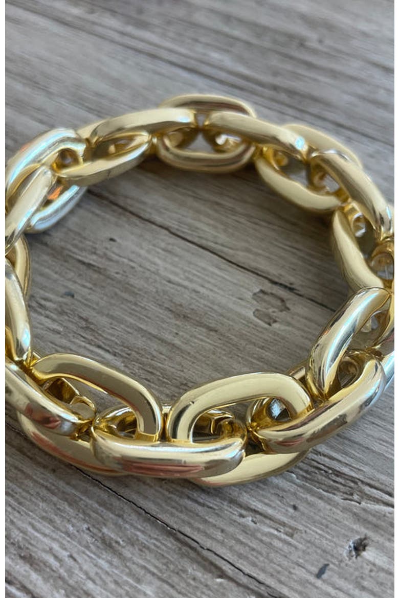 Gold Link Bracelet, Alternate, color, Gold